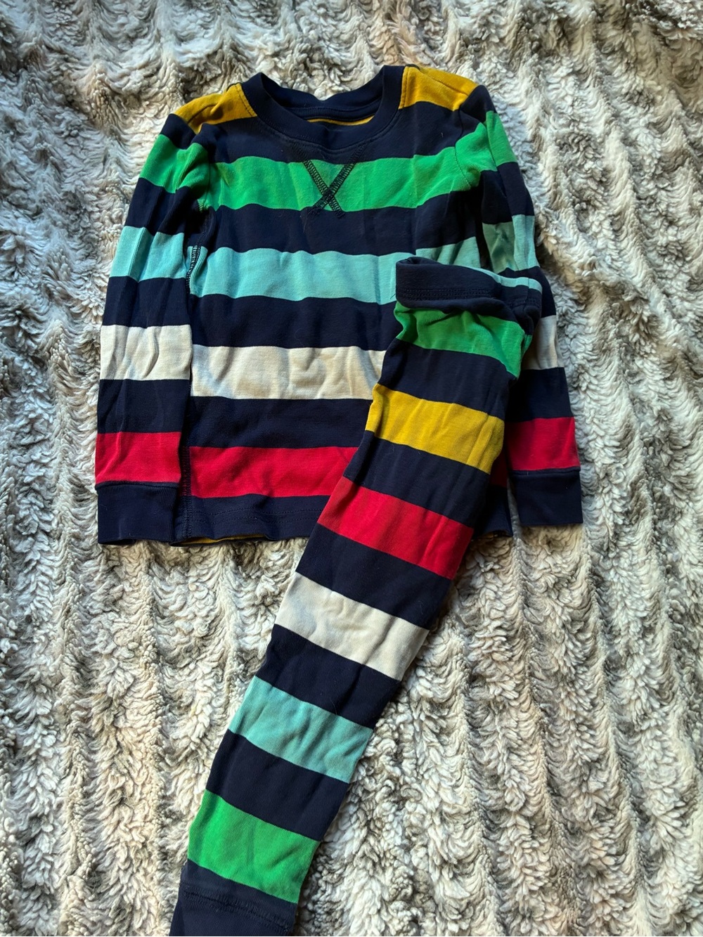 Primary 2-3  Striped Long Sleeve Pajama Set - Multicolor